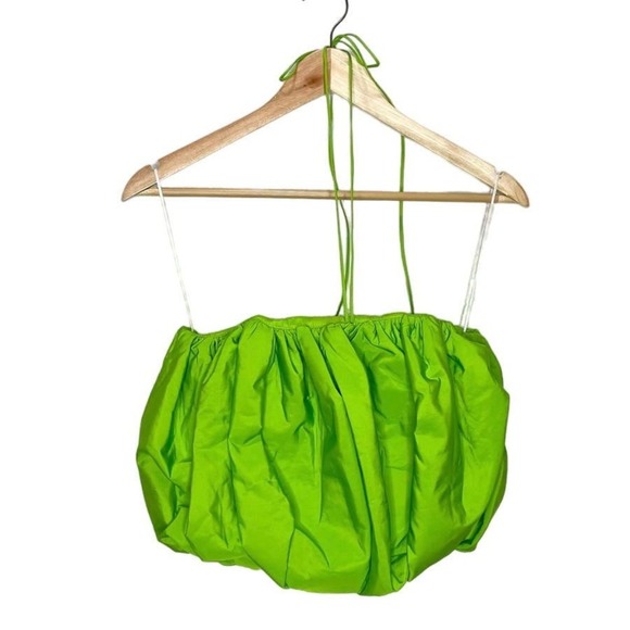 Zara Voluminous Halter Top In Green XS NWT - Picture 4 of 7